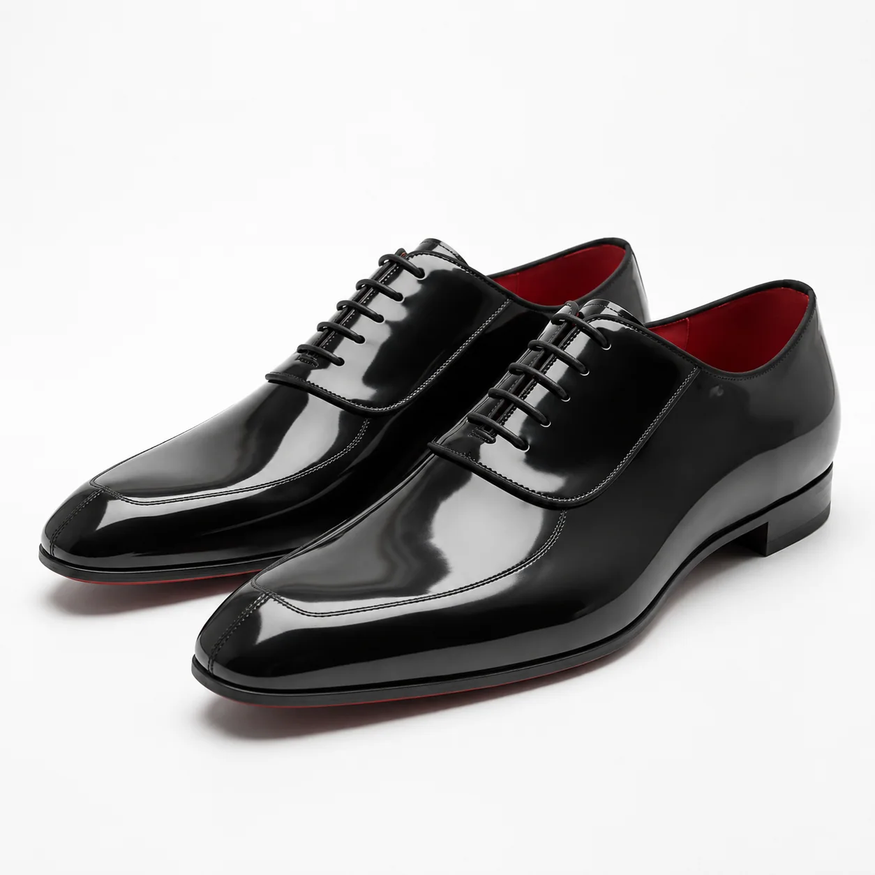 Black Patent Leather Tuxedo Oxford Shoes