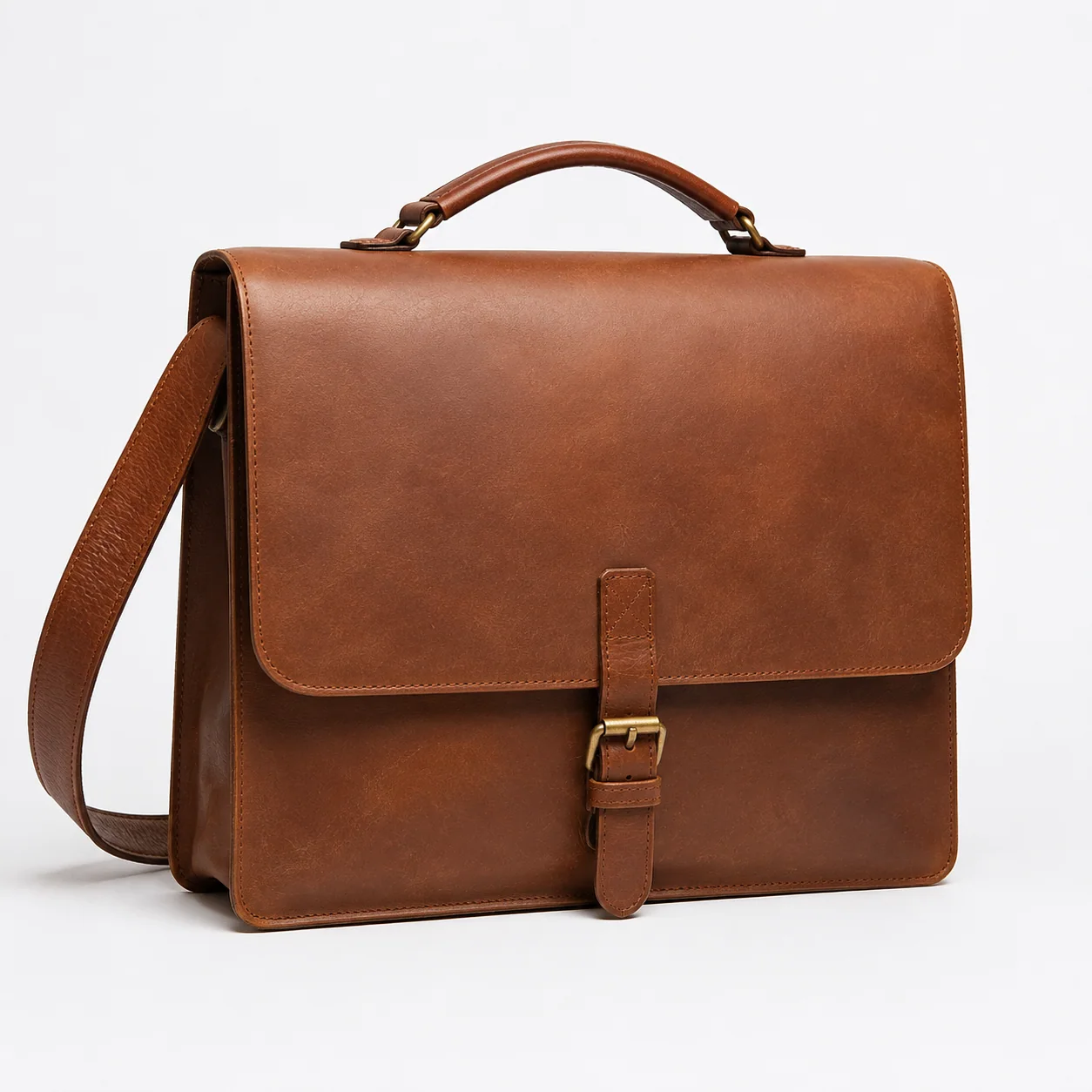 Brown Leather Business Briefcase
