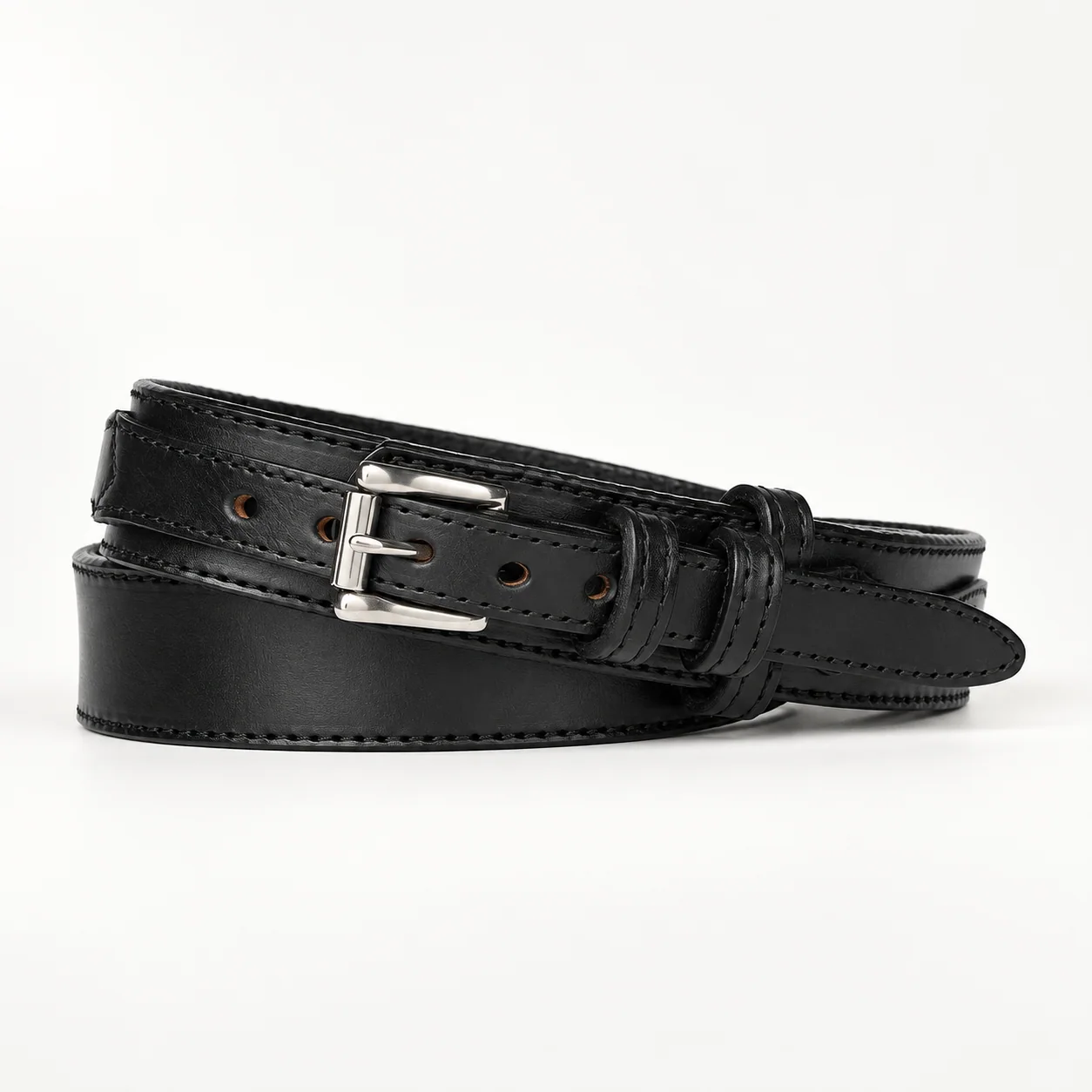 Black Leather Western Ranger Belt